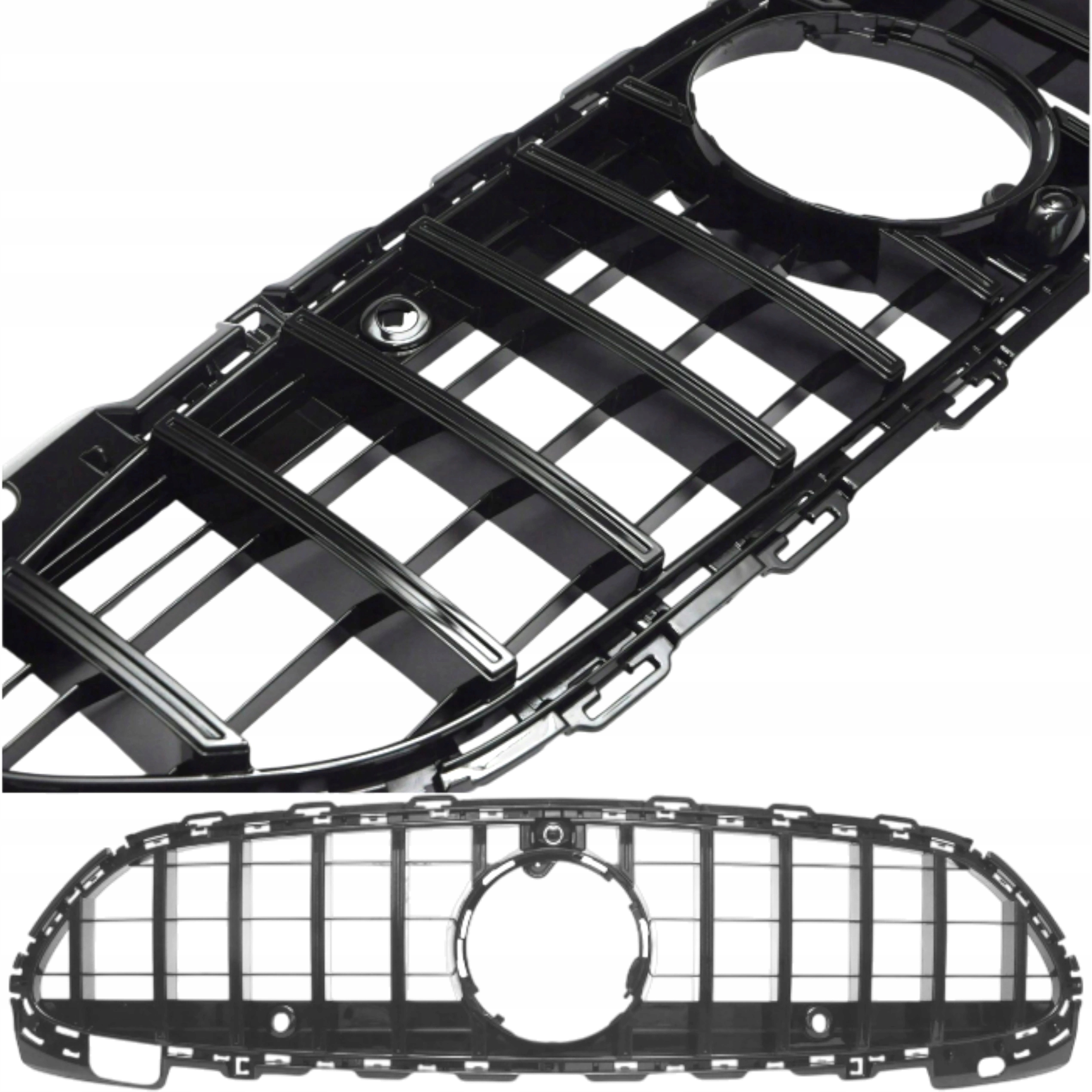 Mercedes třída C W206 S206 20+ Amg Grill atrapa nárazníku černý lesk