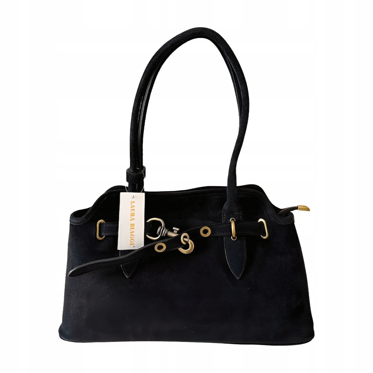 Laura Biaggi kabelka shopper semišová černá