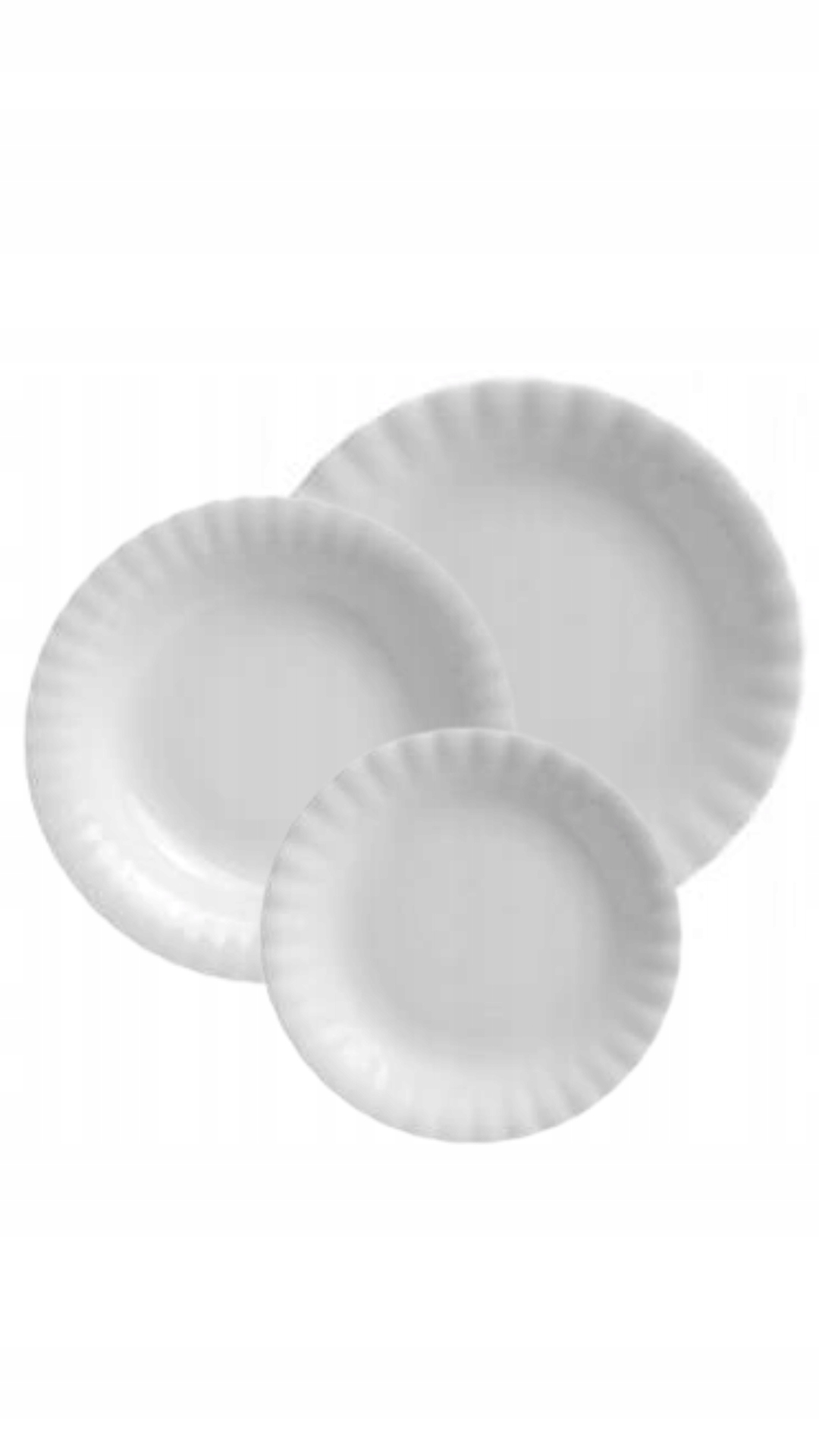 

Zestaw talerzy na 6/18 el Porcelana Chodzież biała