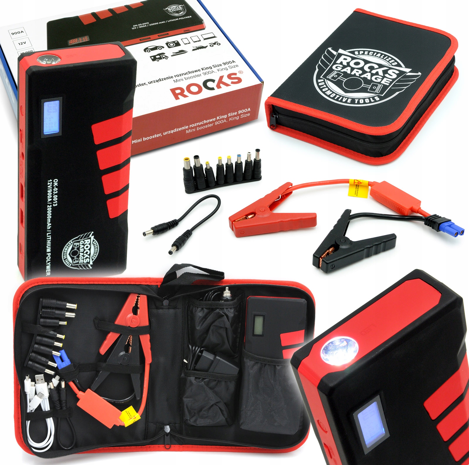 Rooks Štartovacie Zariadenie Štart Booster 12V 900A 20AH 900A OK-03.0013