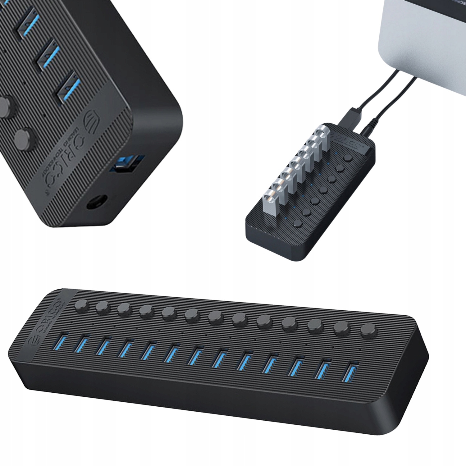 Multifunkční Hub Adaptér Vypínače 13v1 13x Usb-a 3.0 Orico