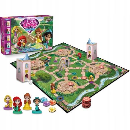 Księżniczki Race N Chase Gra planszowa Cartamundi