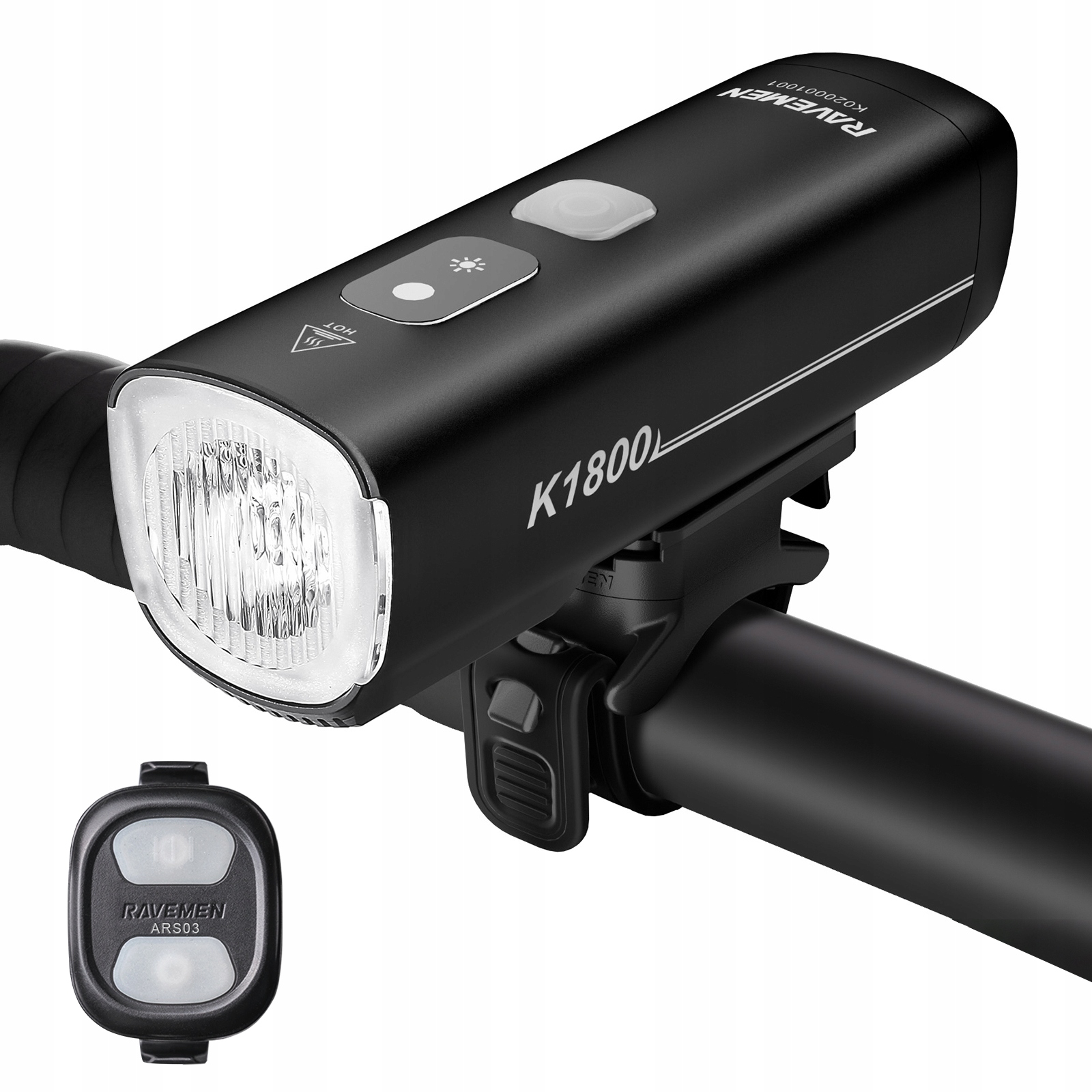 Ravemen Přední Led světlo na kolo K1800 1800lm Usb-c IPX6 5200mAh