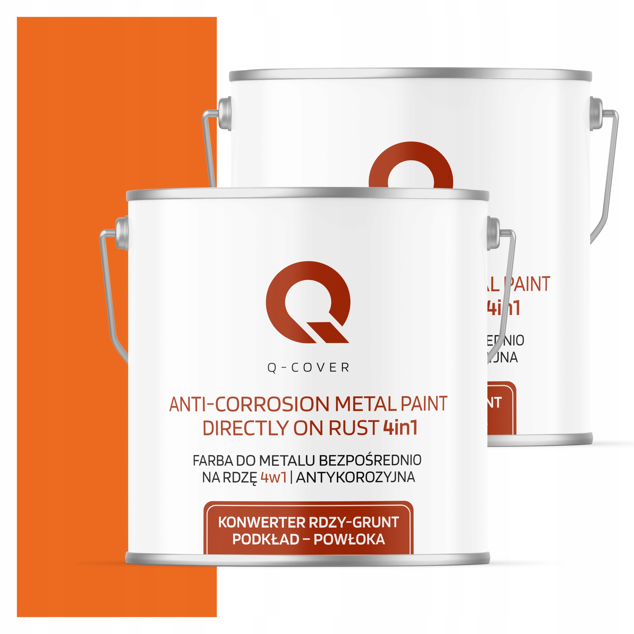 Farba Priamo Na Hrdzu Kov Aluminium Oceľ 5L 4v1 Polomat Jasnočervená
