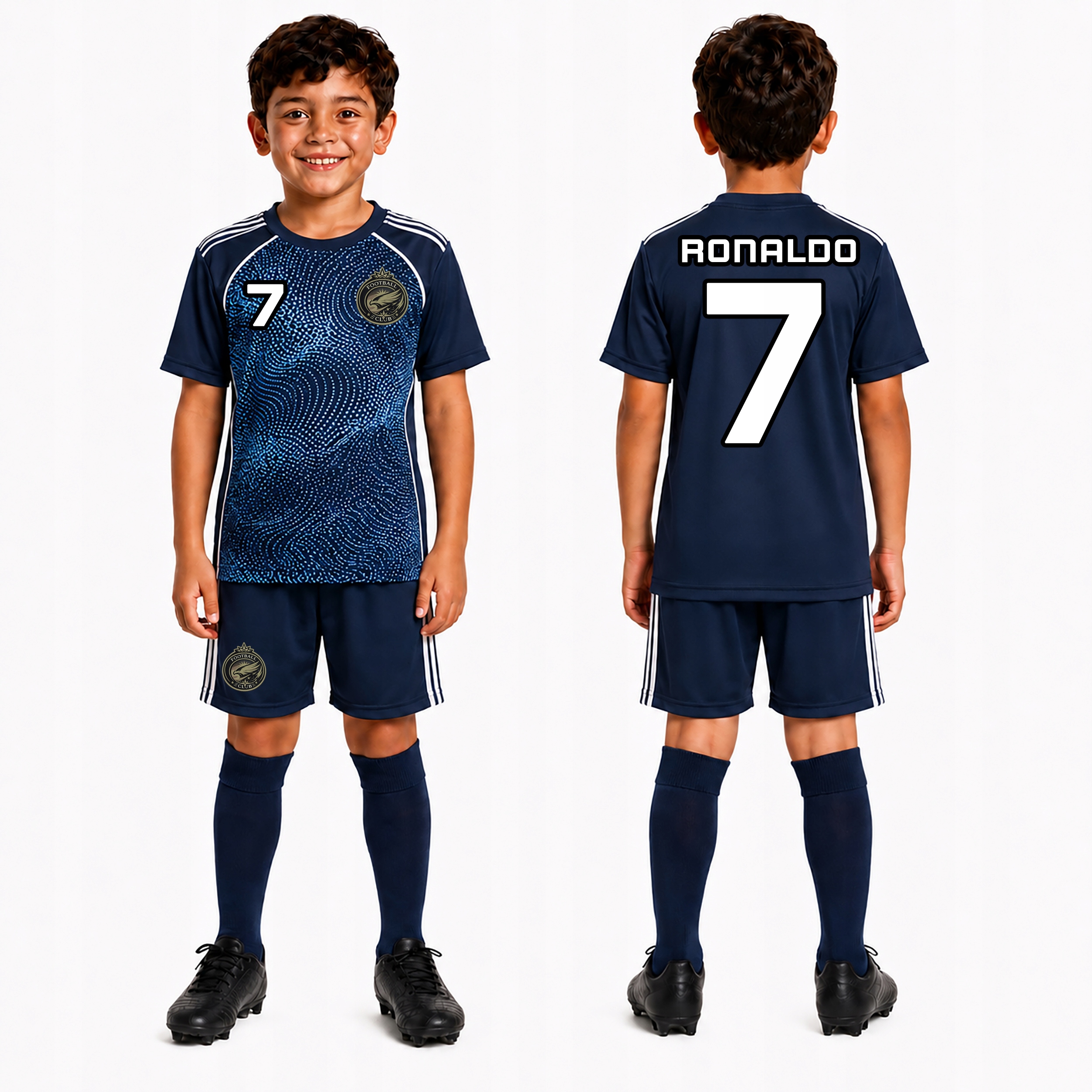 komplet sportowy z napisem Ronaldo strój piłkarski Bg 158