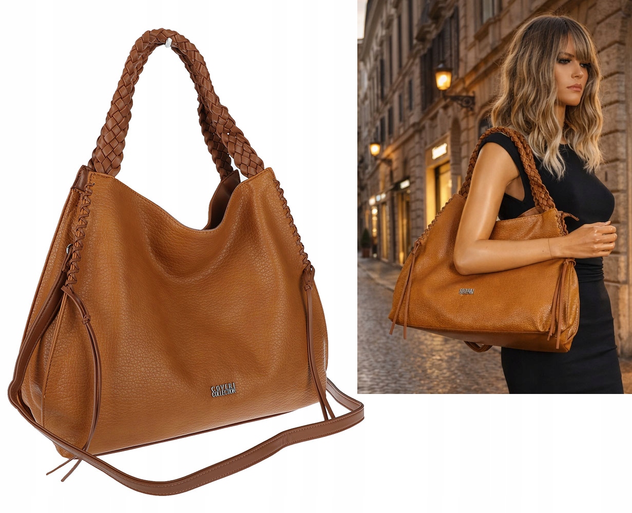 Dámská taška Shopper Taška přes rameno velká, prostorná CC6703 Hnědá