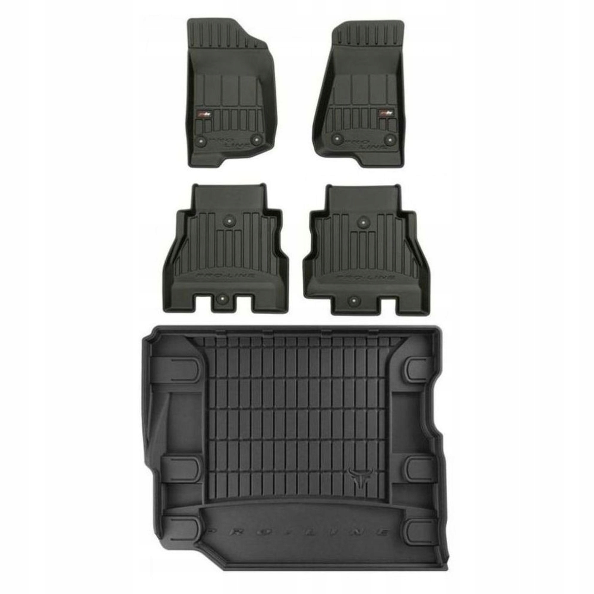 Gumová sada 3D kobercov a rohoží Jeep Wrangler IV od roku 2017