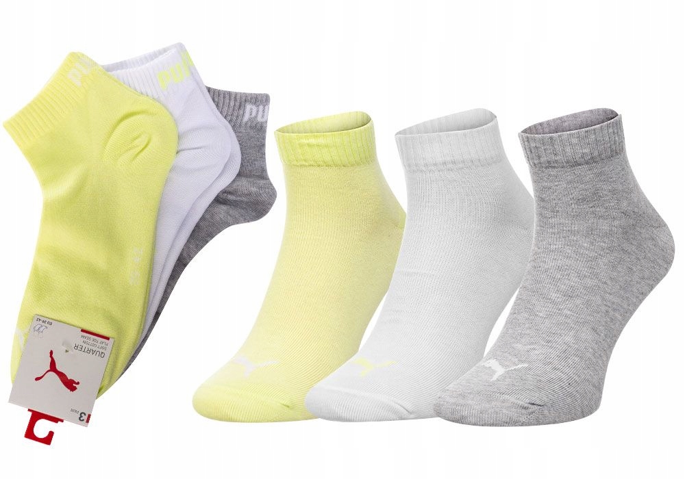 

Puma Skarpetki Stopki 3P Lime/white/grey r. 43-46