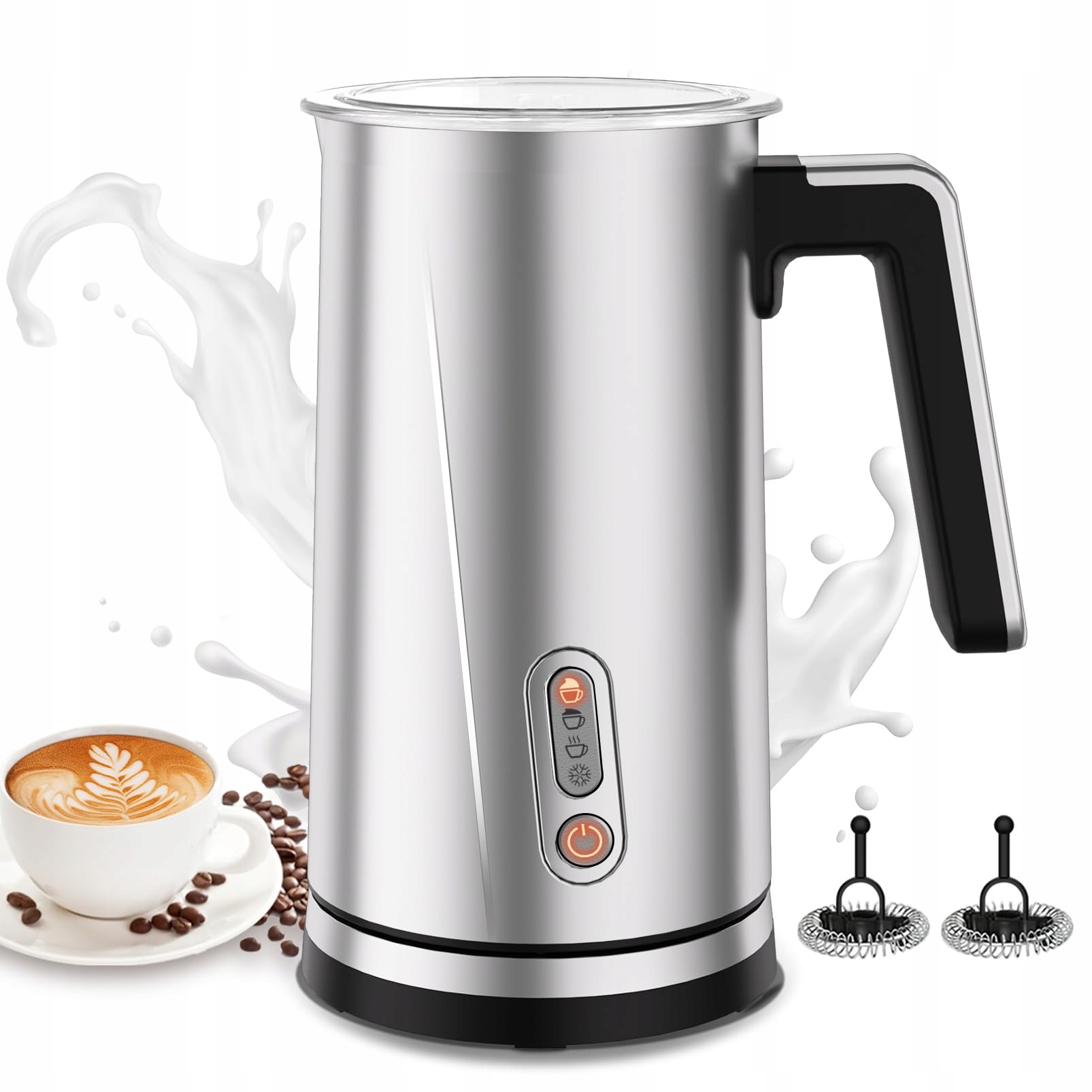 Elektrický napěňovač mléka 4v1 300 ml Latte Cappuccino Ocel Inox
