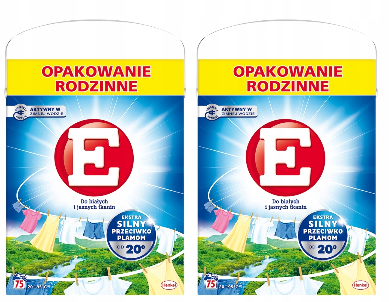 E proszek do prania białego 2x4,125 kg (150 prań)