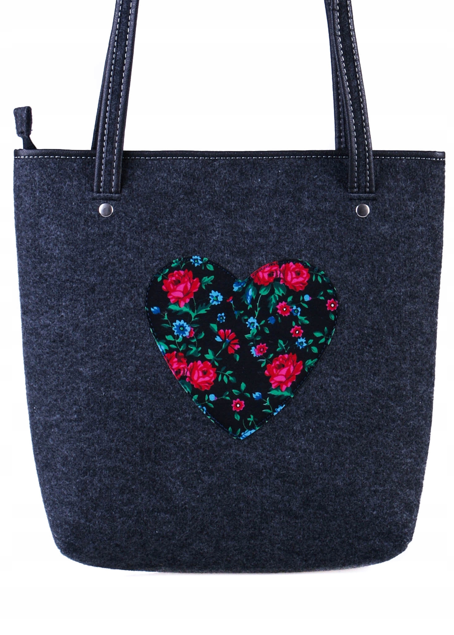 TORBA FILCOWA CIEMNOSZARA FOLKOWA SŁOWIAŃSKA MODA Materiał dominujący filc