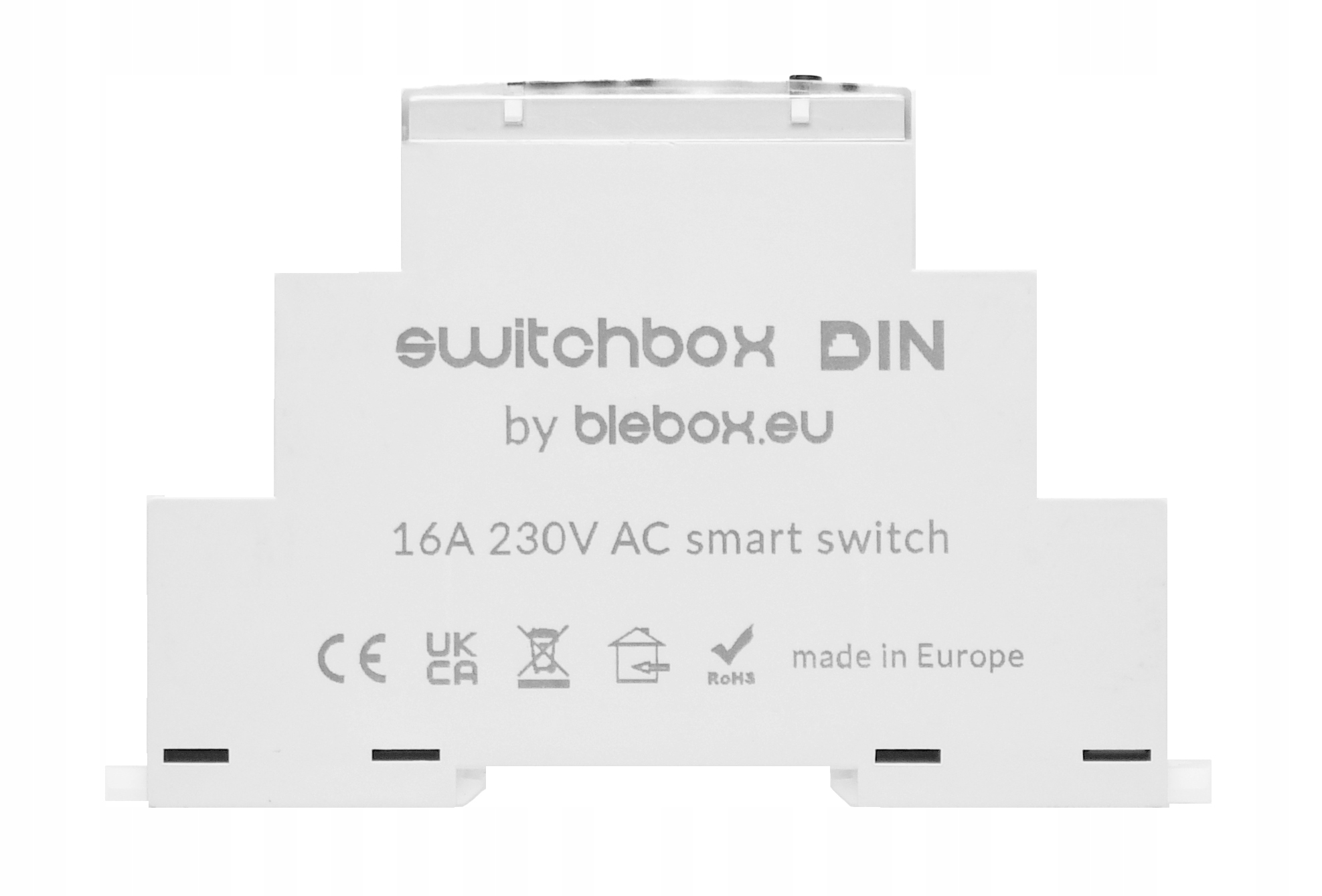 Blebox SwitchBox Din – WiFi relé zapnuto/vypnuto, časovač, harmonogram 230 V Ac