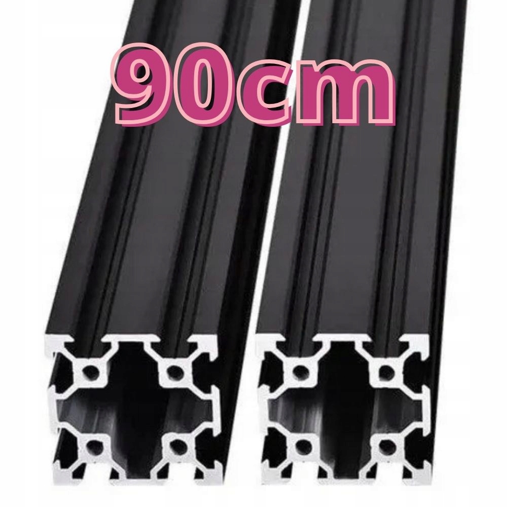 Hliníkový profil V-Slot 40x40x90 cm Černý