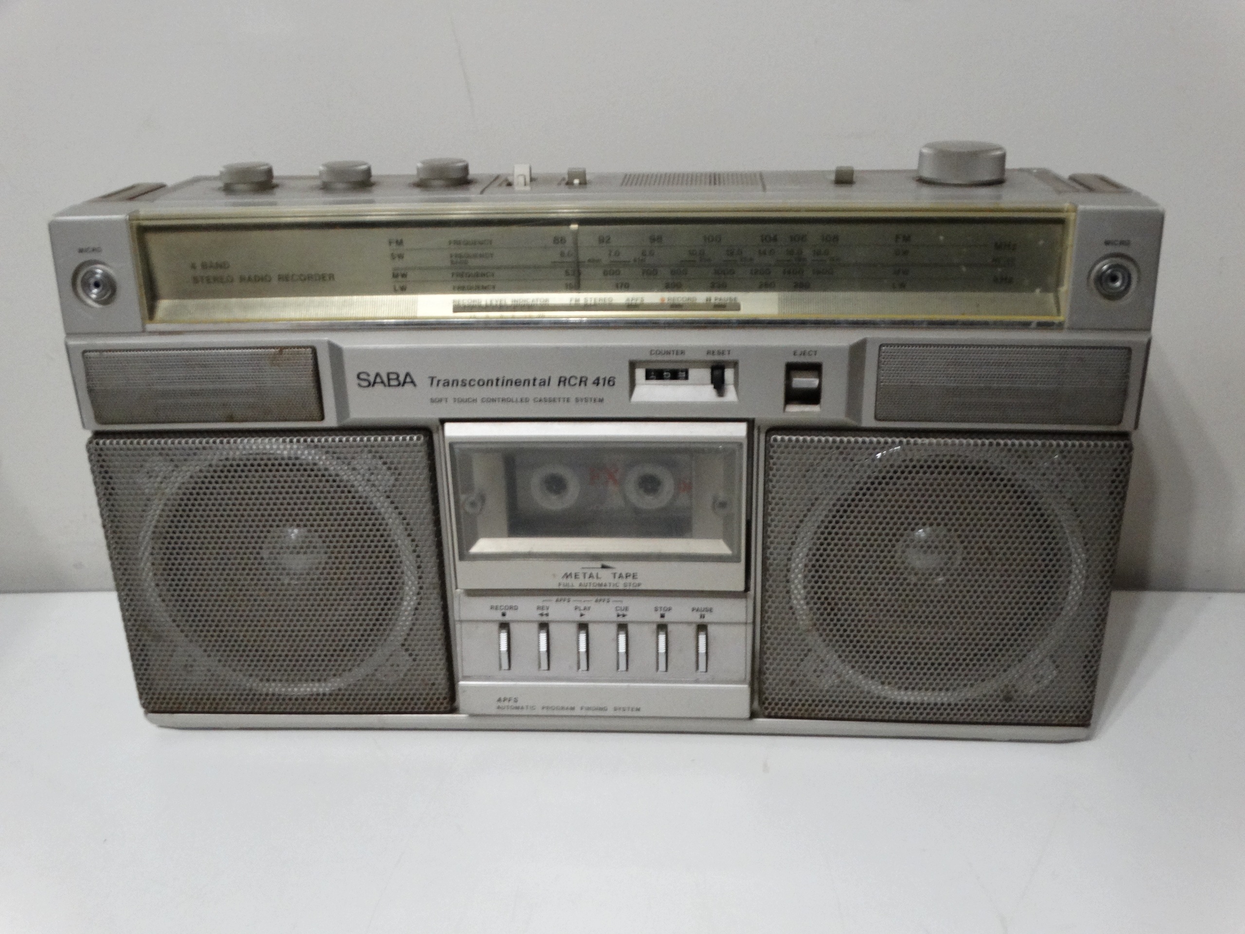 Magnetofon kasetowy SABA RCR 416 srebrny