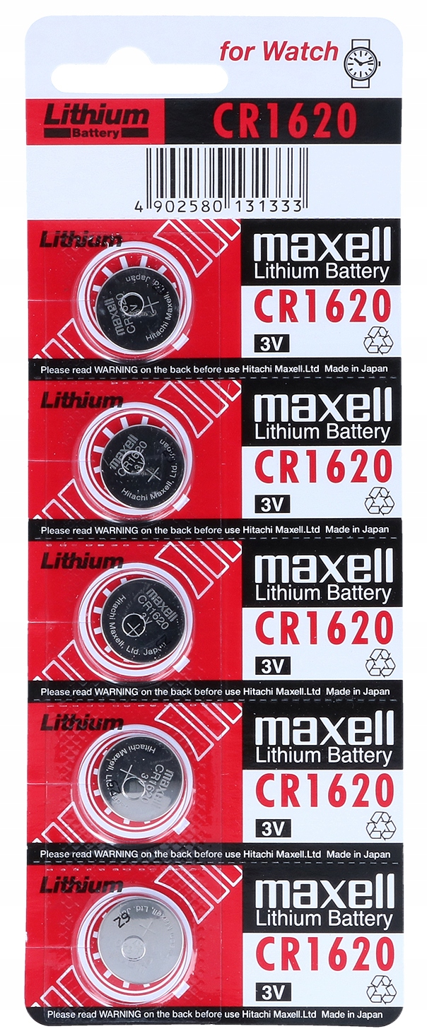 

Bateria Maxell Litowa CR1620 3V 5szt.