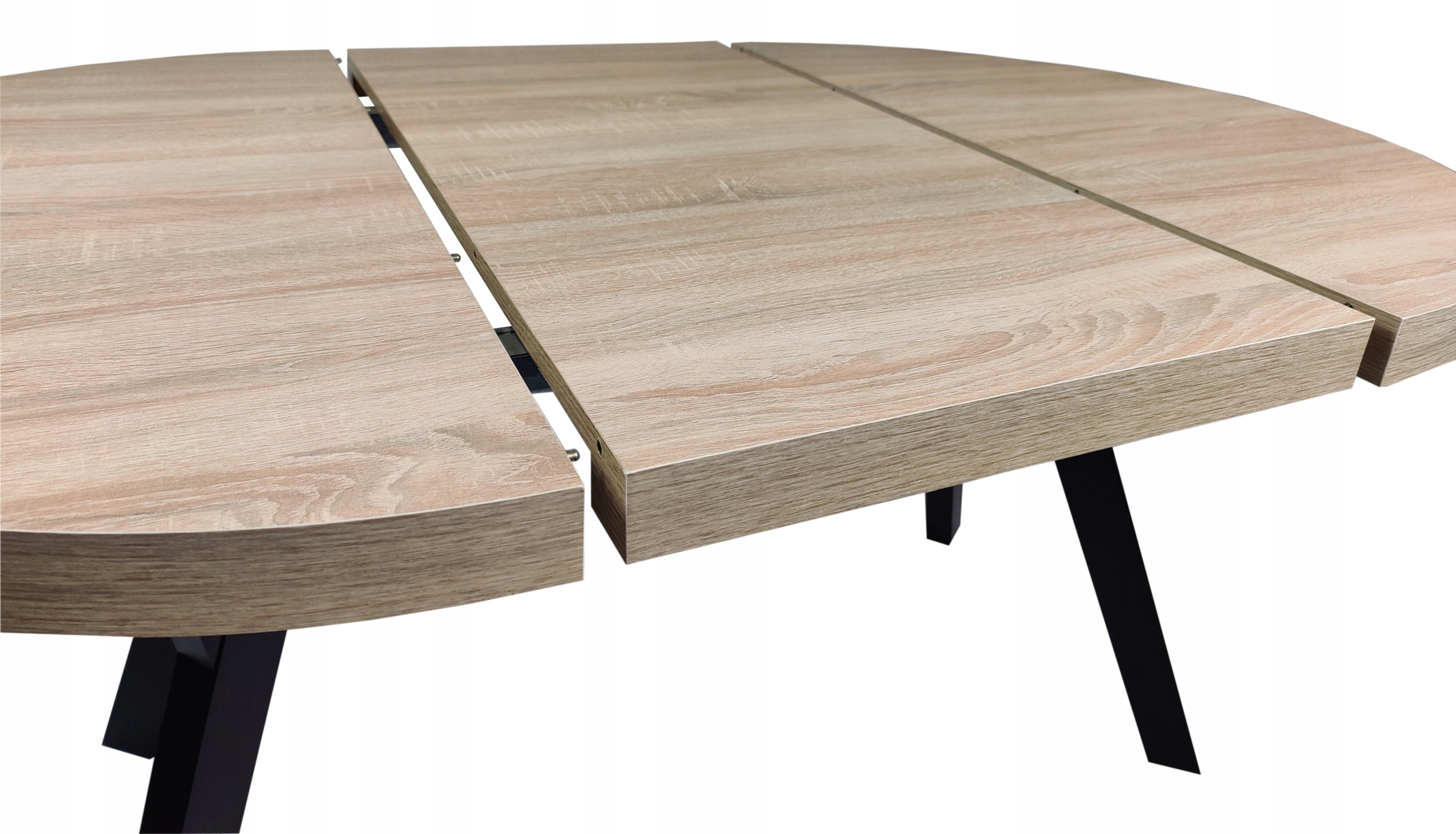 Stół okrągły solidny rozkładany DĄB SONOMA 100/200 Kolekcja RO-7