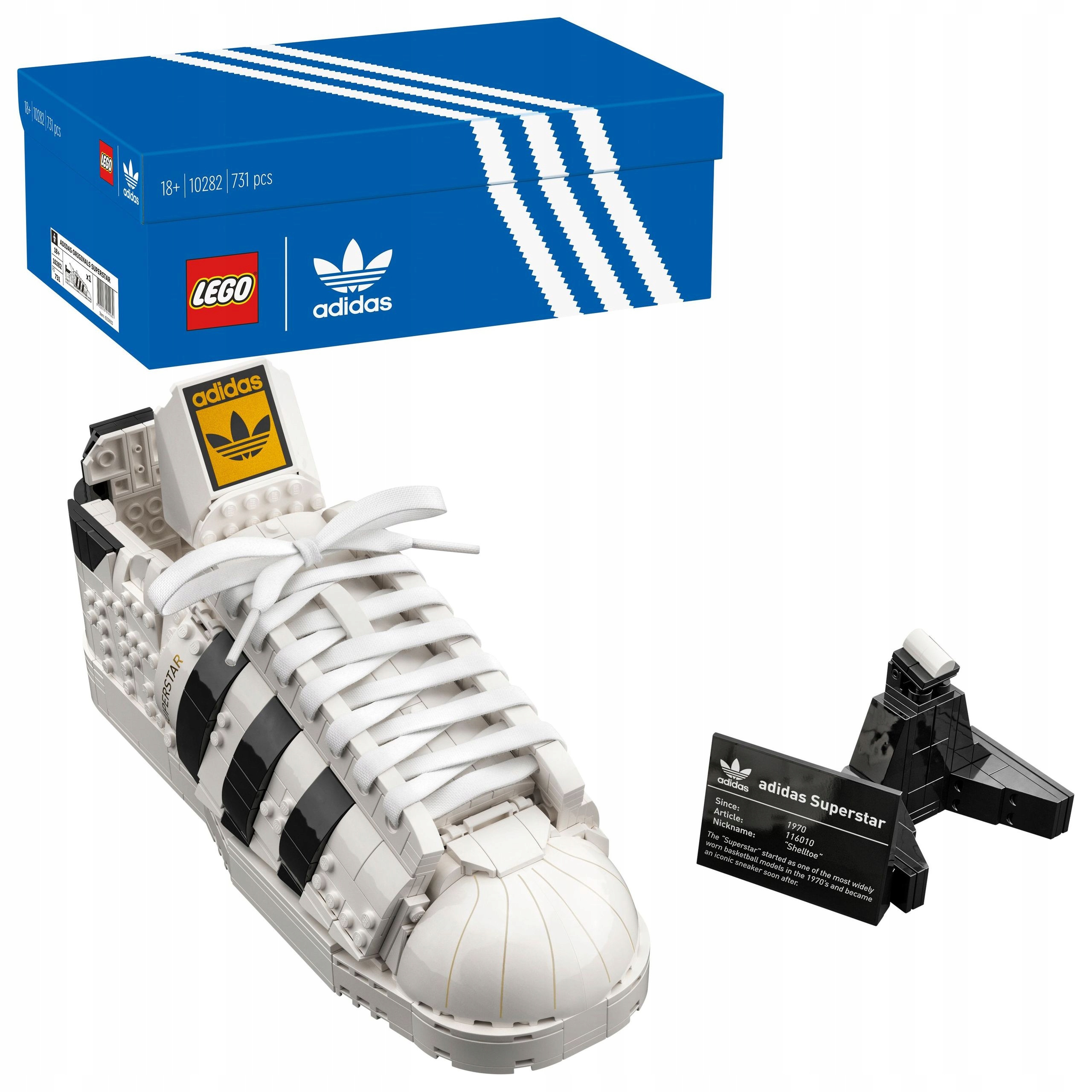Lego 10282 But adidas Originals Superstar 731 elementów 18+