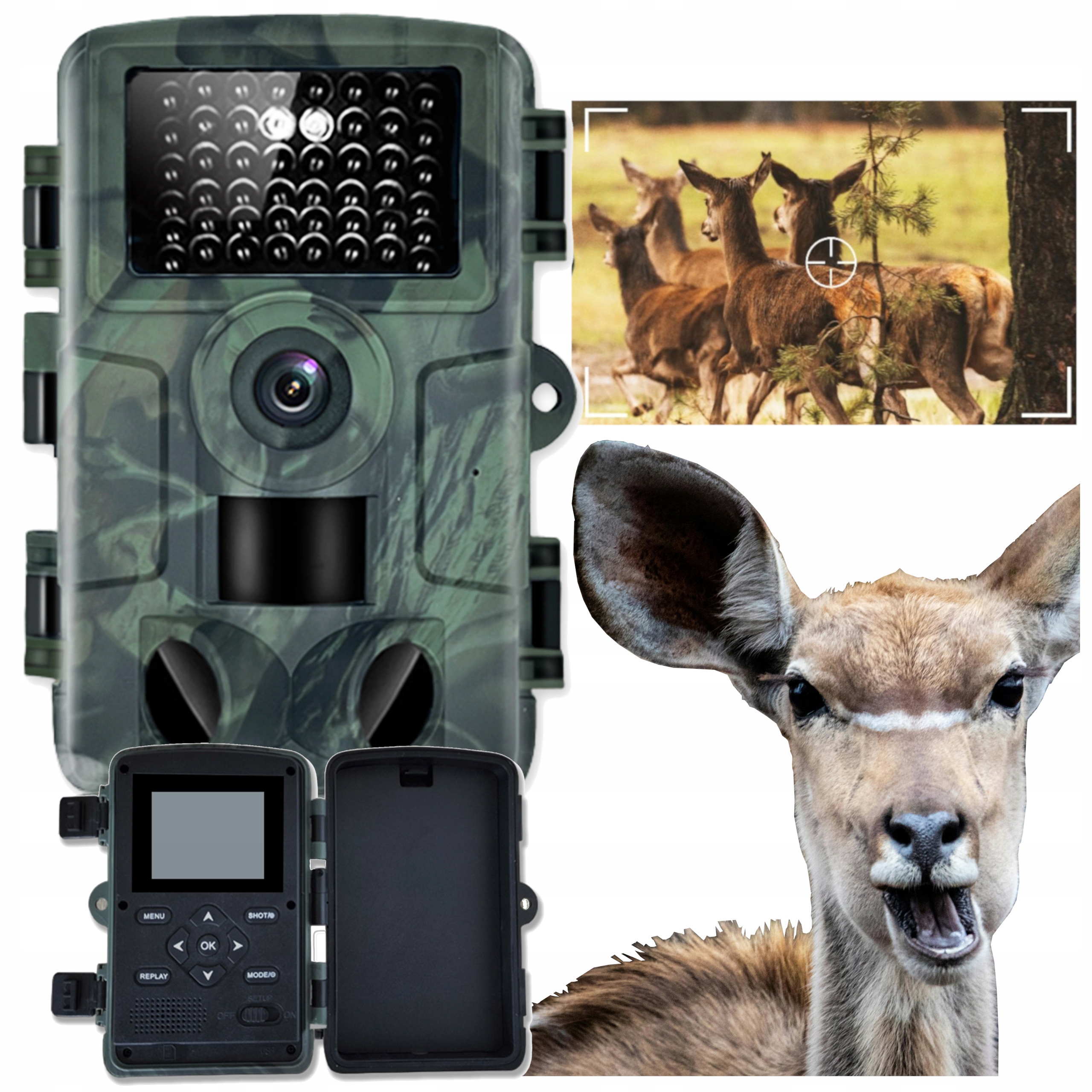 Fotopast lesní lovecká kamera Full Hd 4K/1080P ir 940nm ip66 menu Pl