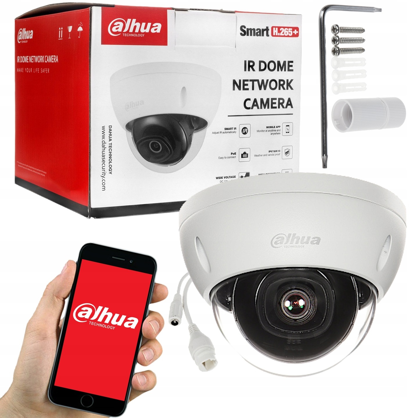 ODPORNA KAMERA IP DAHUA IPC-HDBW3241E-AS-0280B 2MP