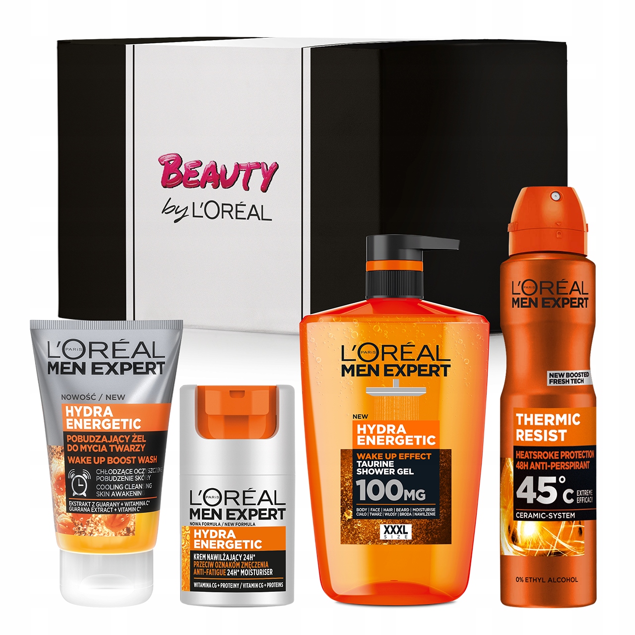 Zestaw L'Oréal Men Hydra Energetic Pobudzający do Ciała i Twarzy Mężczyzn