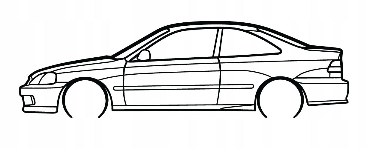 nástěnná dekorace Obraz Auto Honda Civic Coupe 1999