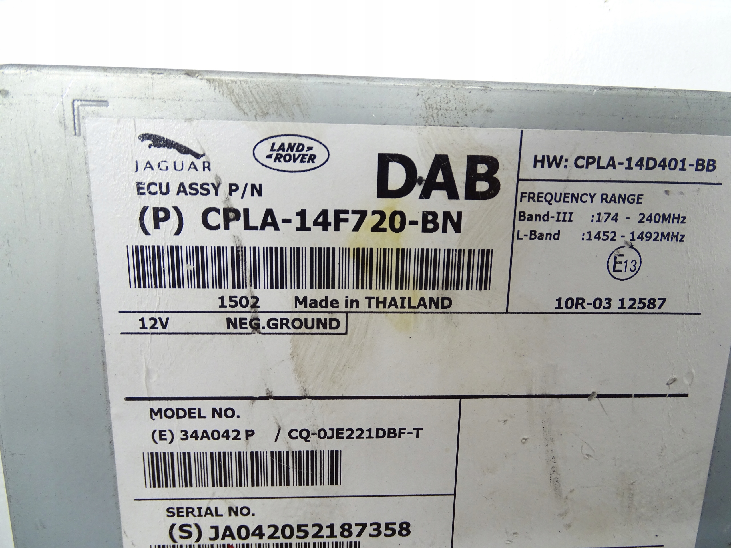 module control unit AUDIO JAGUAR CPLA-14F720-BN