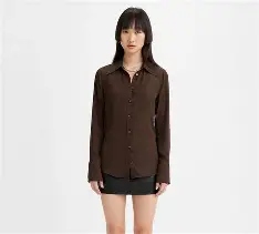 Levi's Effortless Essential Halenka Dámská Košile R.xs Hnědá