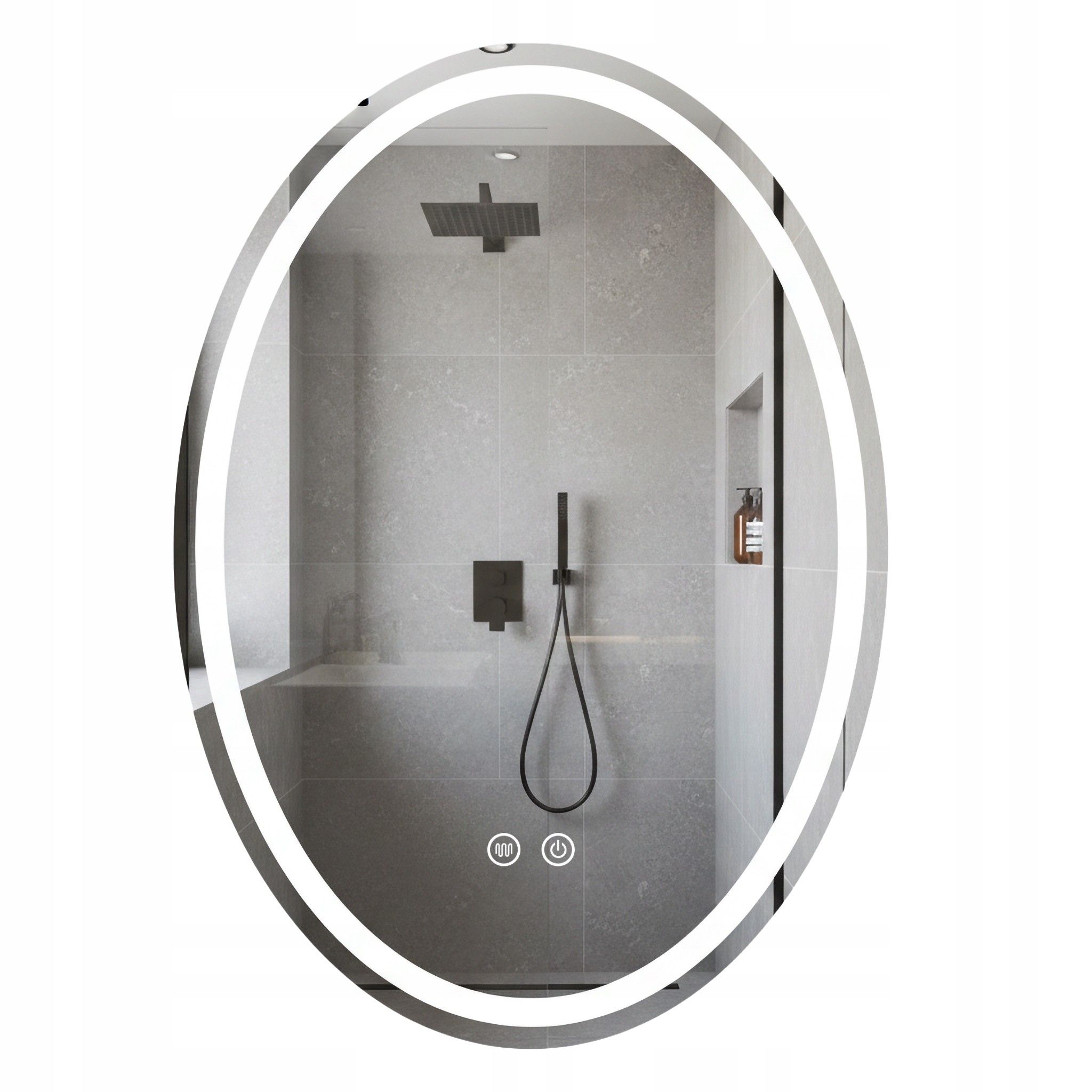 Zrcadlo 50 x 70 cm Oválné Světelné Antipara Rea Marco