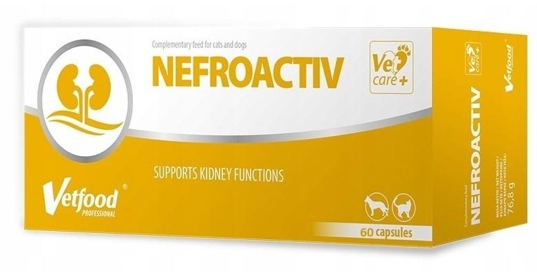 Vetfood Nefroactiv na nerki psa i kota 60 kaps.