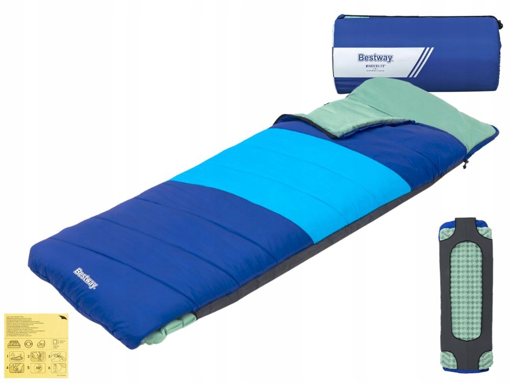 Śpiwór Turystyczny Kempingowy Wanderlite 203x75 Bestway 68123