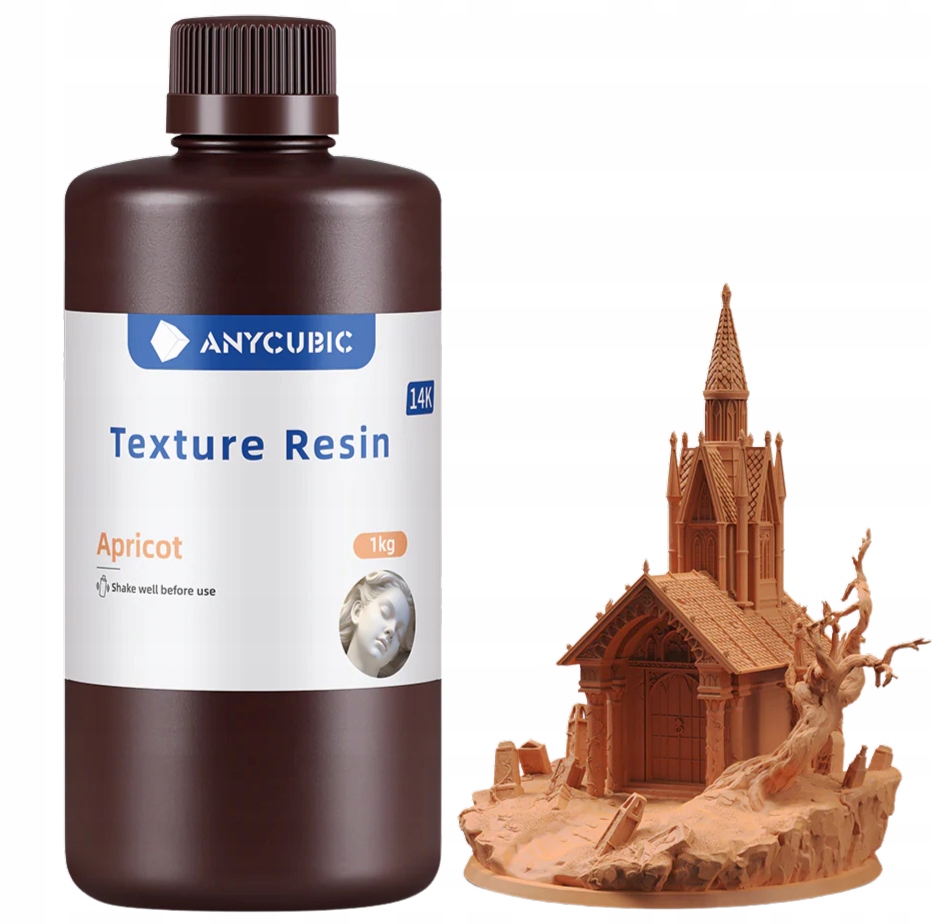 Żywica Uv Anycubic Texture Apricot Morelowy 1kg 1l Do Drukarki 3D