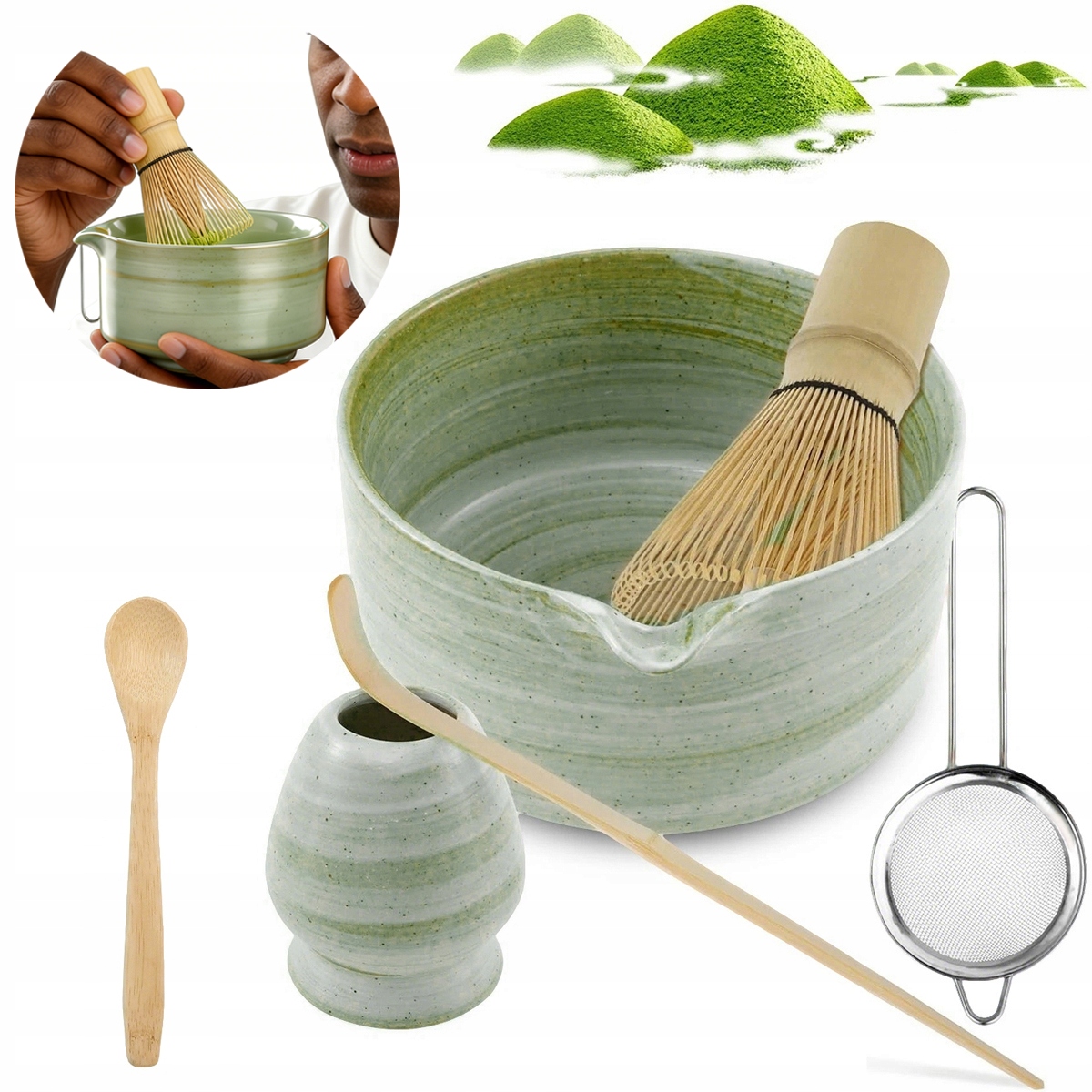 Dárková Sada 6 Kusů Na Čaj Matcha Sada Na Vaření Matchy Lžíce