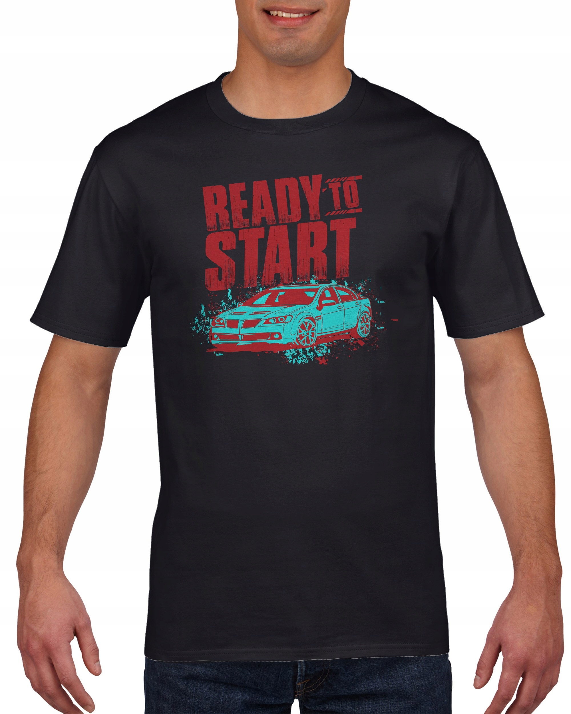 

Koszulka męska Ready to start L