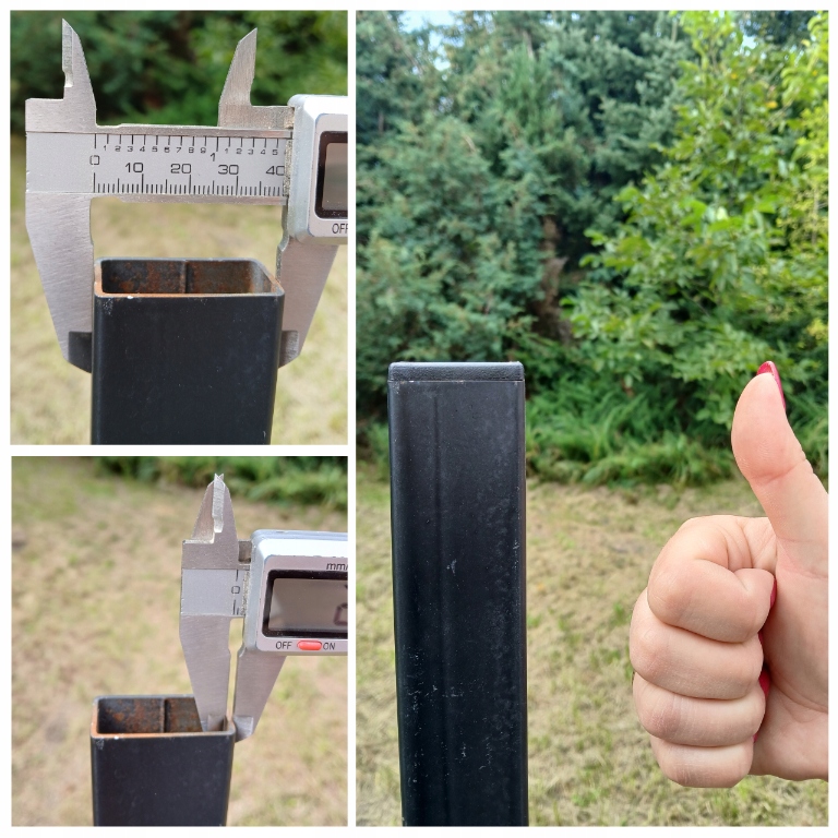 Zaślepka wewnętrzna na profil słupek daszek 40x20 20SZT CZARNA Wysokość 16.5 mm