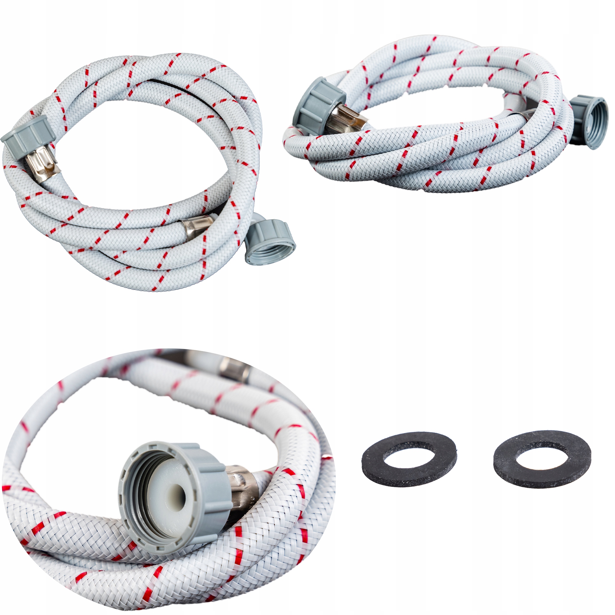 Wąż w oplocie zasilający 3/4 do pralki 400 cm