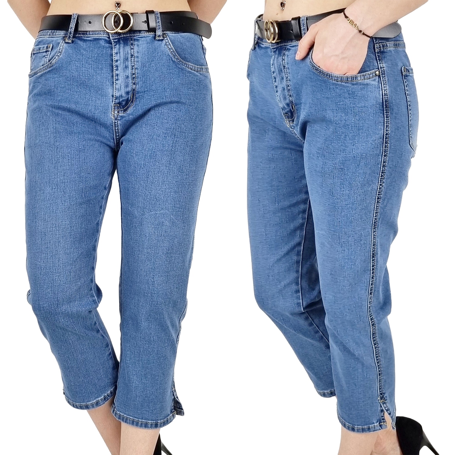 

Damskie Spodnie Jeansowe Rybaczki Plus Size 3