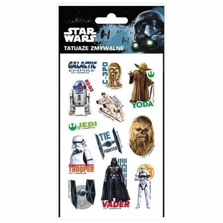 

Tatuaże Tatuaż Dla Dzieci Star Wars Yoda 12 sztuk