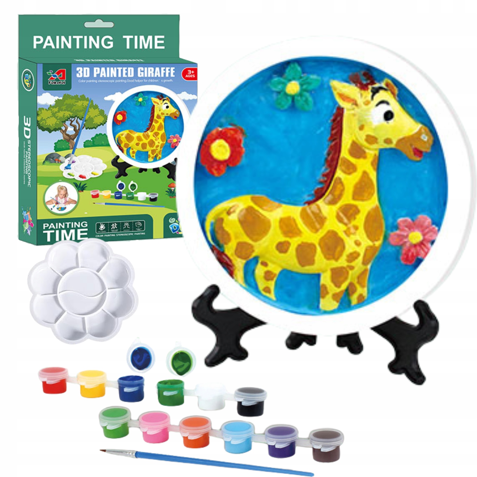 Figurki do malowania dla dzieci GIPSOWE figurka gipsowa ZESTAW farbki