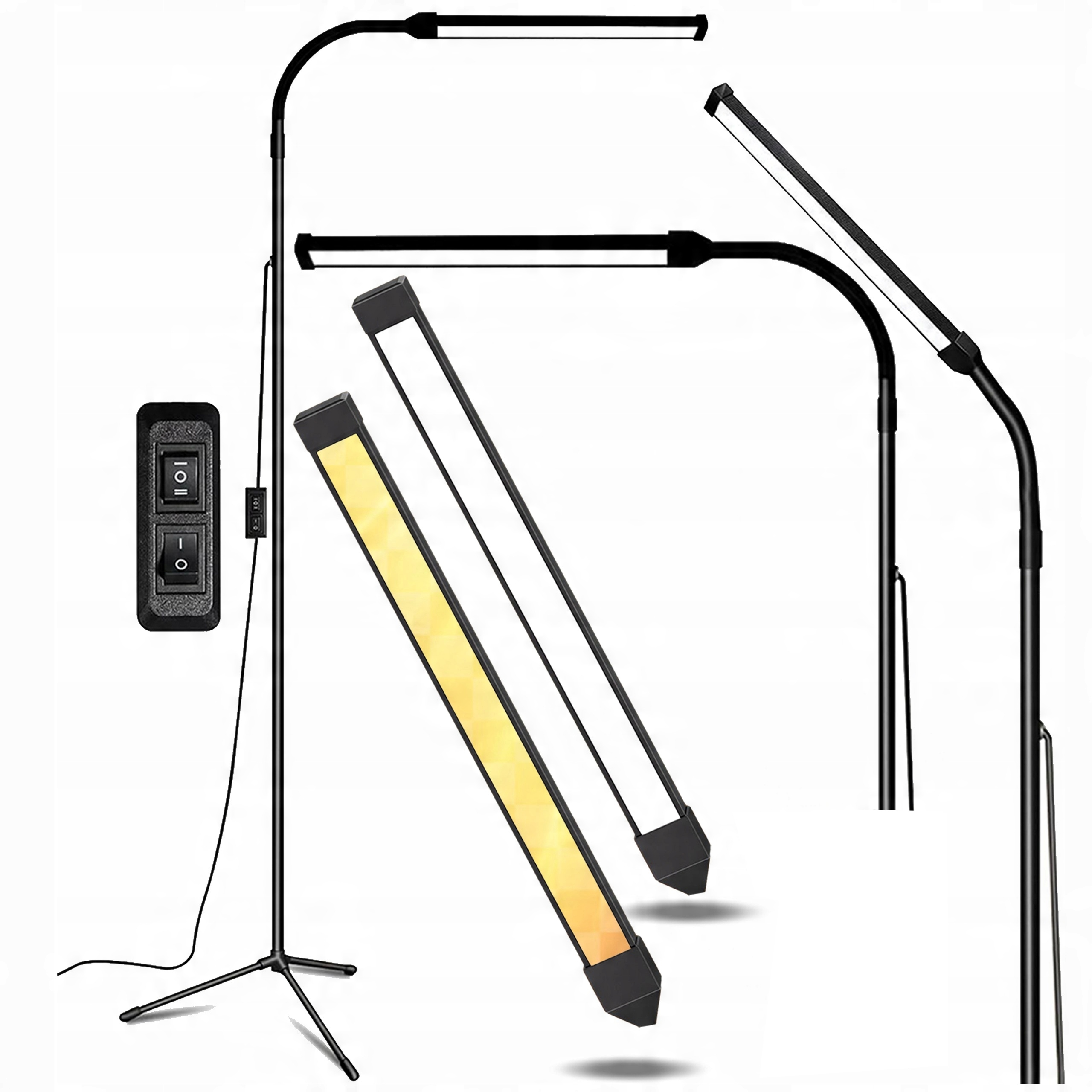 Lampka Biurkowa Led Klipsem na Biurko Usb 3 Tryby Giętka Podłogowa 3w1