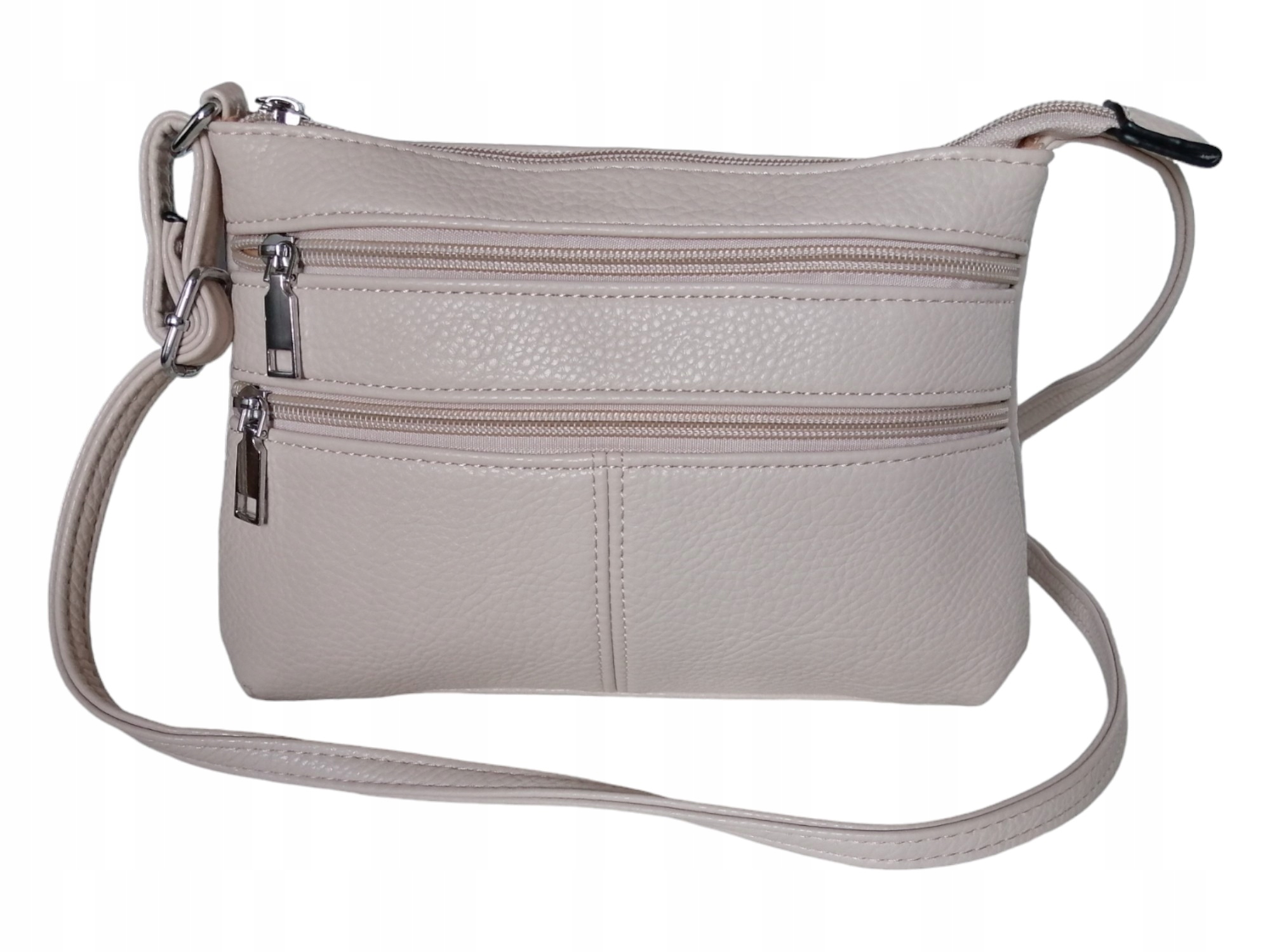 LISTONOSZKA NA RAMIĘ - KLASYCZNA TOREBKA DAMSKA - BEŻOWA DAMSKA TOREBKA Stan opakowania oryginalne