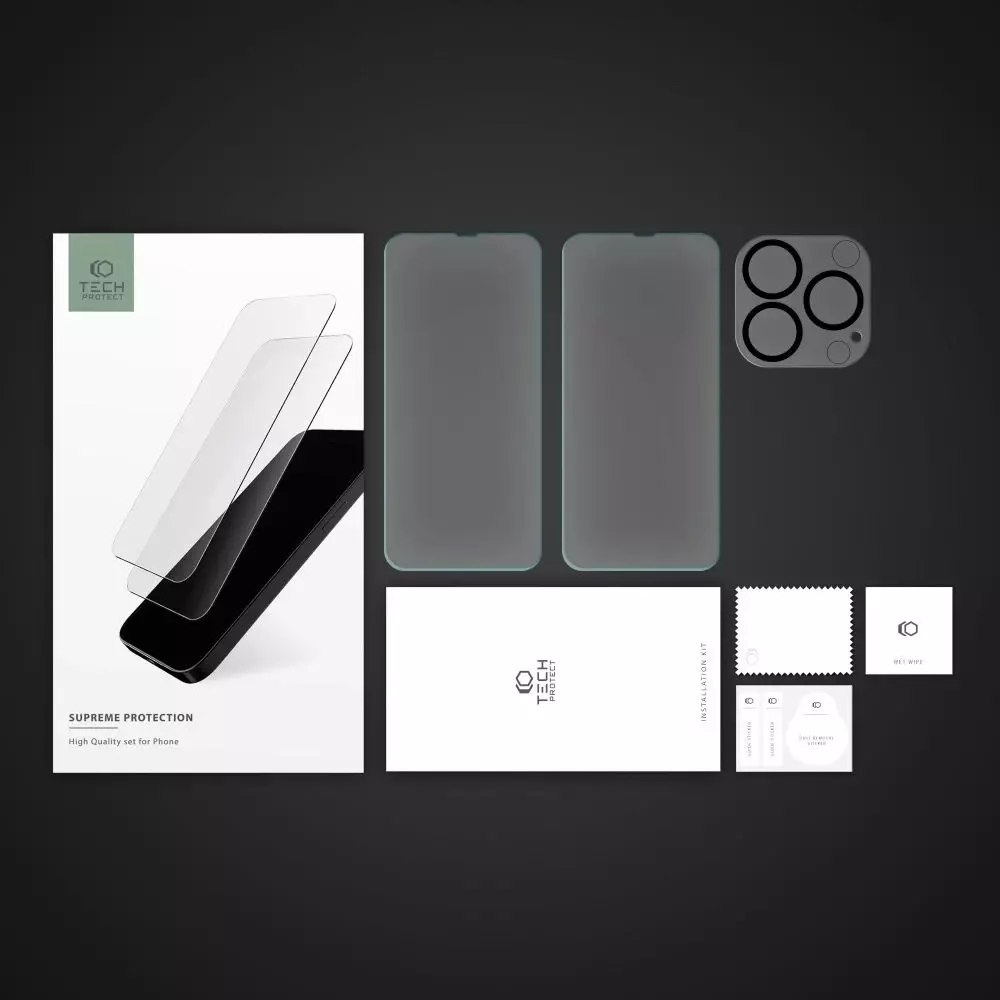 

Tvrzené sklo supreme set iphone 14 pro čiré