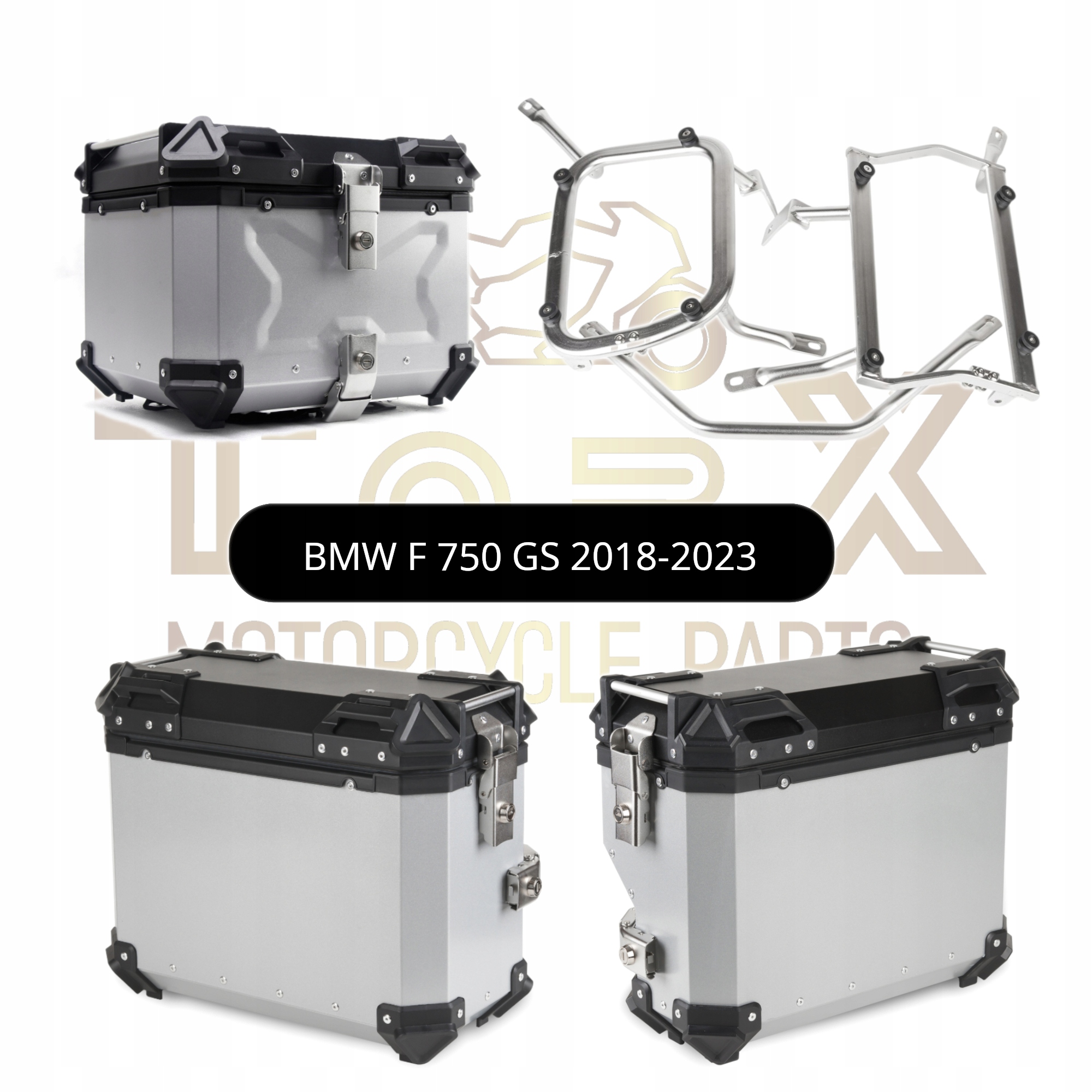 Kufřík Kufry Hliníkové Rámy Bmw F 750 Gs F750GS 18-23 Sada TopX