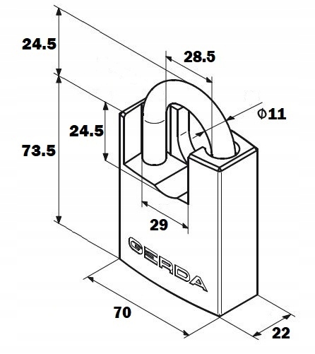 KŁÓDKA ANTYWŁAMANIOWA ŻELIWNA GERDA KZZC S70 70mm Marka Gerda