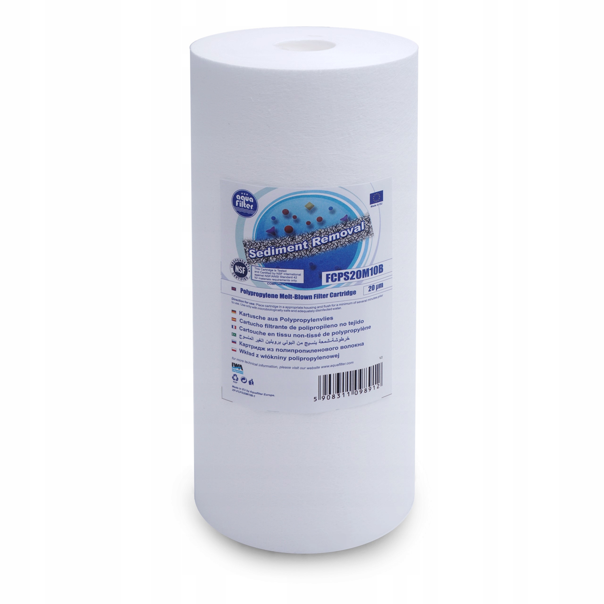 Filtr Wody AQUAFILTER BIG BLUE BB manometr + wkład FCPS20M10B mechaniczny Stan opakowania oryginalne