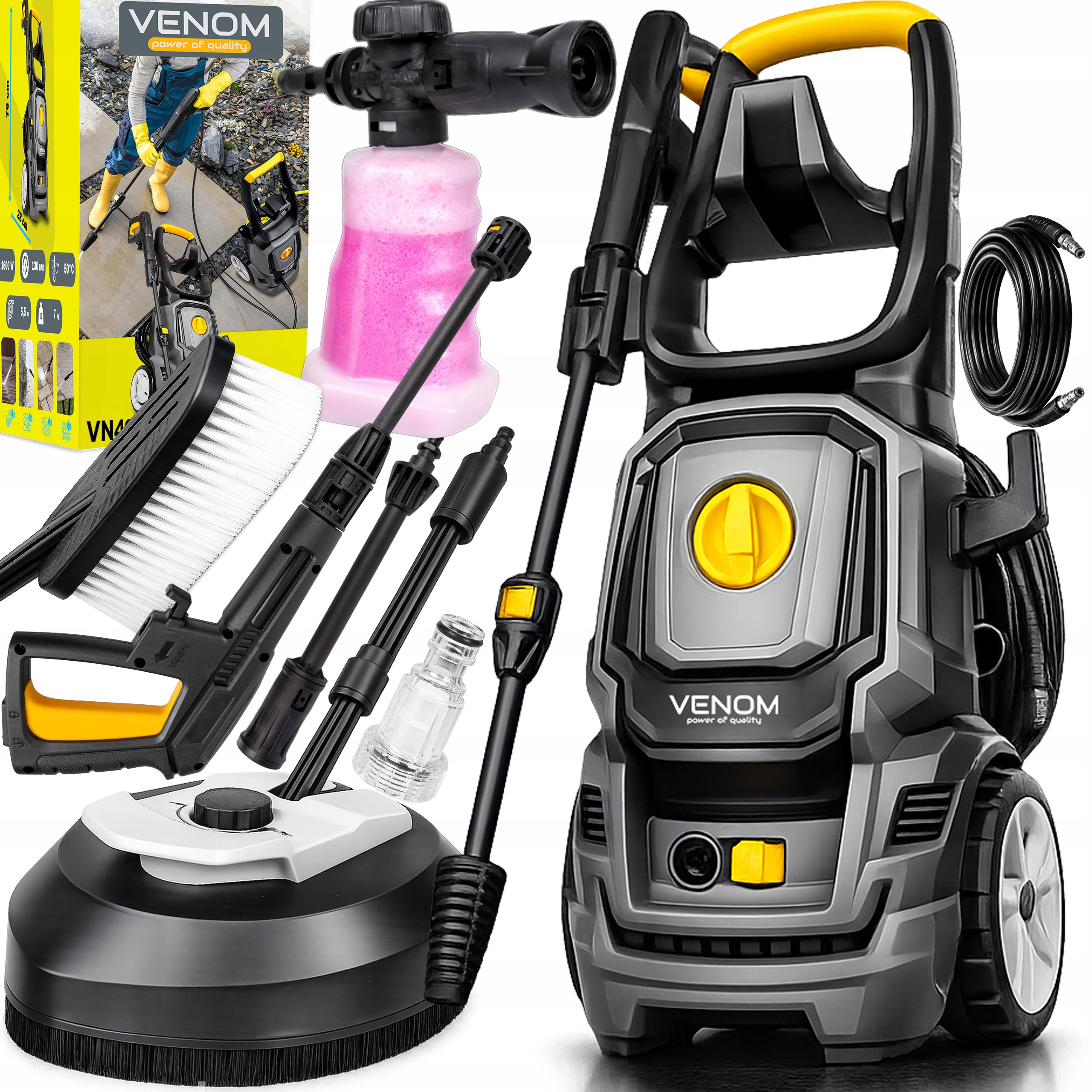 Tlaková Myčka Venom Hliníková Pumpa Na Kostky Auta, Zahradní Pěnovačka