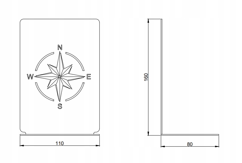 PODPÓRKA do książek RÓŻA WIATRÓW 110x160 Marka inna