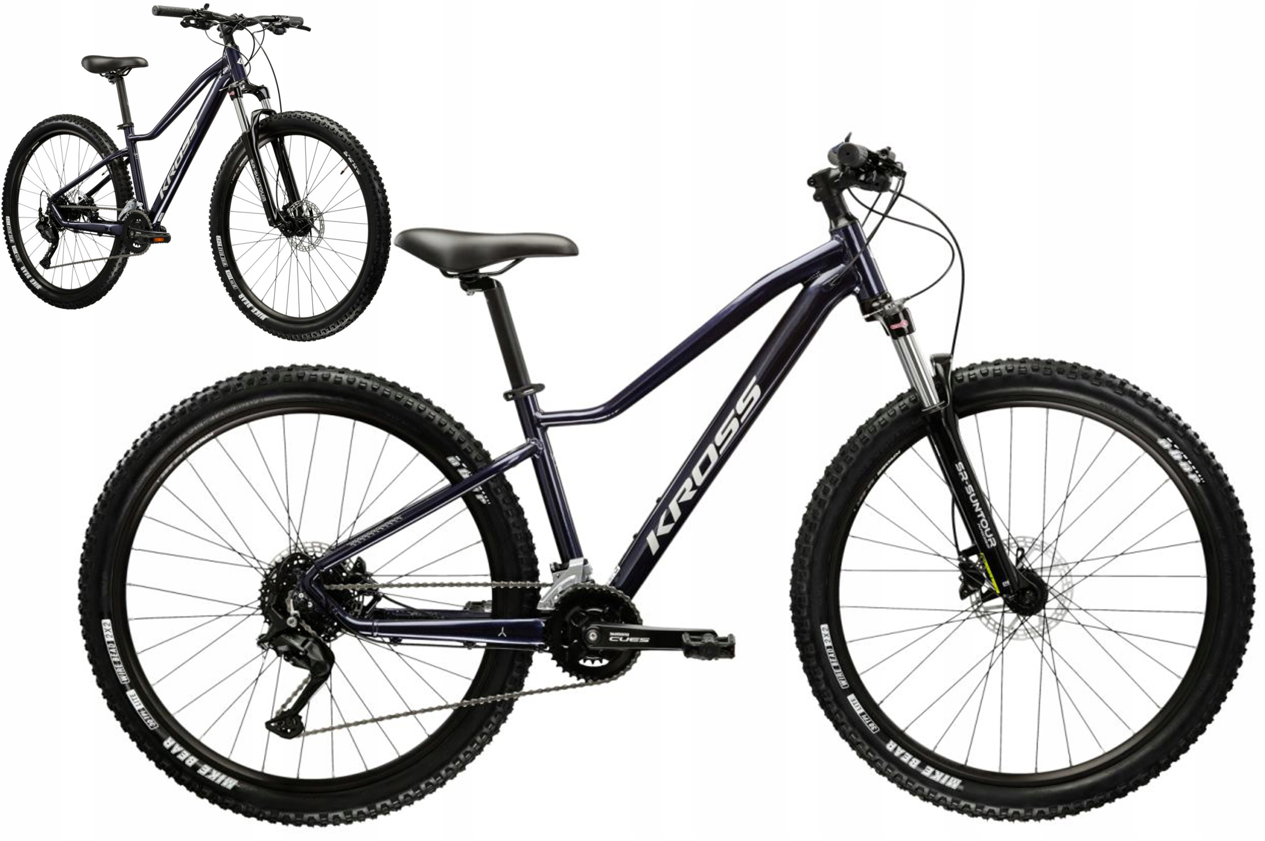 Rower 27,5" Mtb Kross Lea 5.0 rama Xs 14" granatowy srebrny R25
