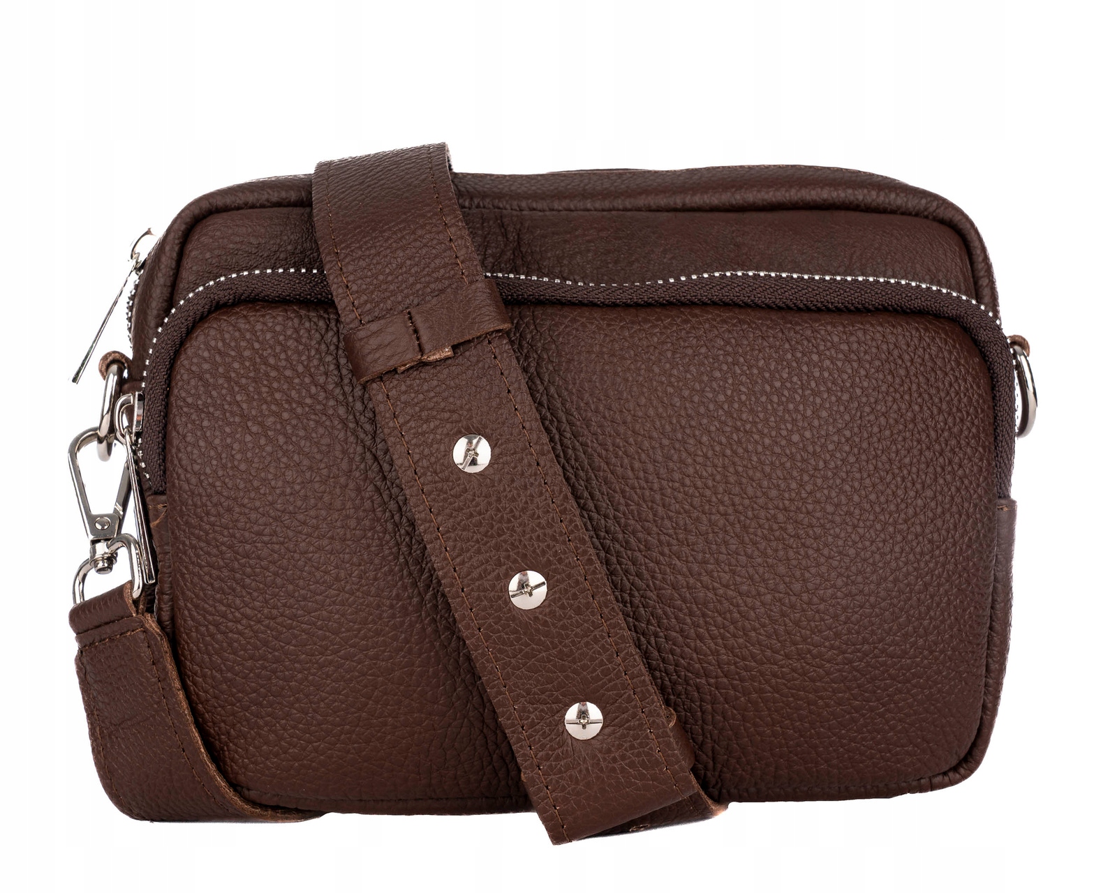 Dámská kabelka z přírodní kůže, kožená crossbody, malá