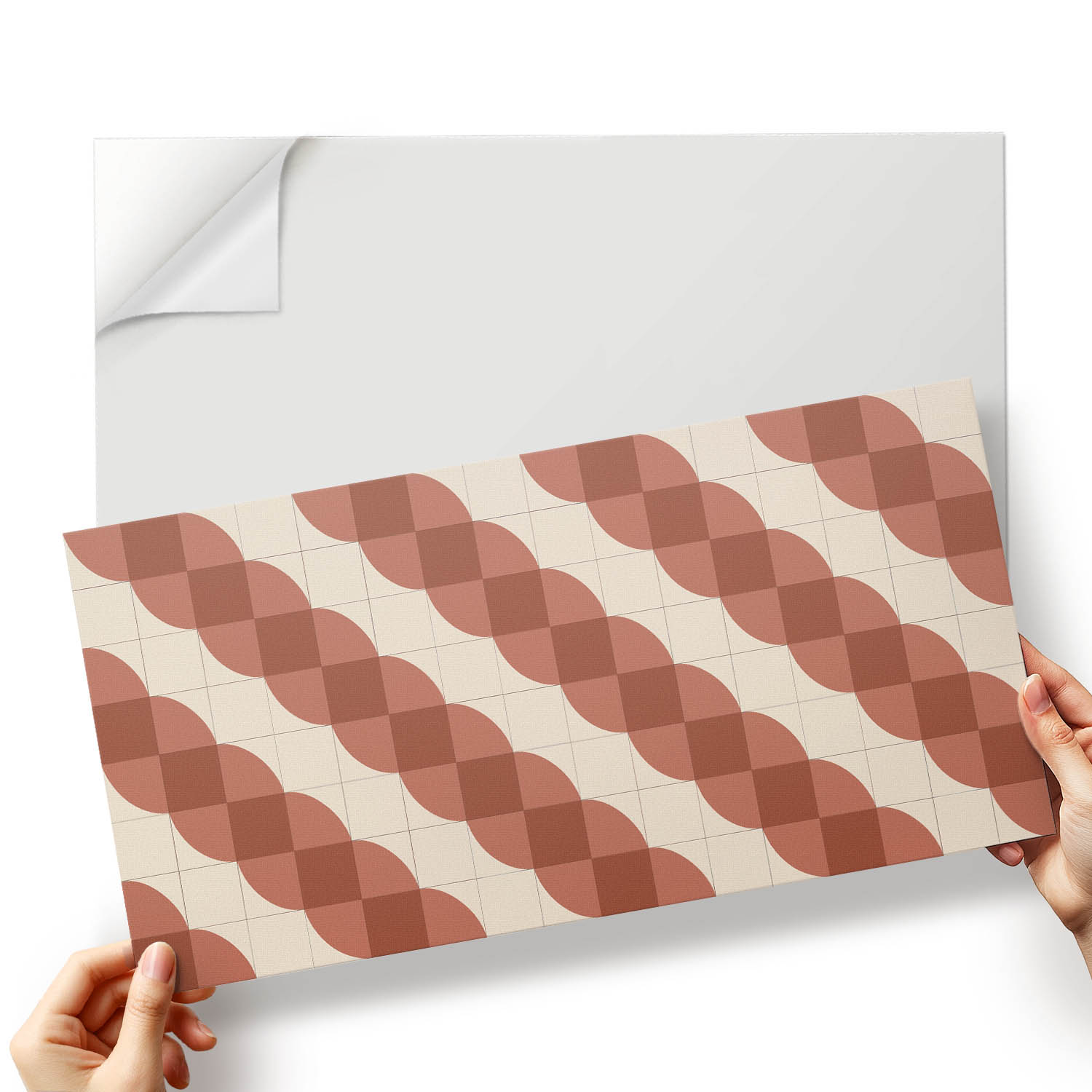 Vinylové dlaždice Samolepící vlnité geometrické tvary 10x40x20 cm
