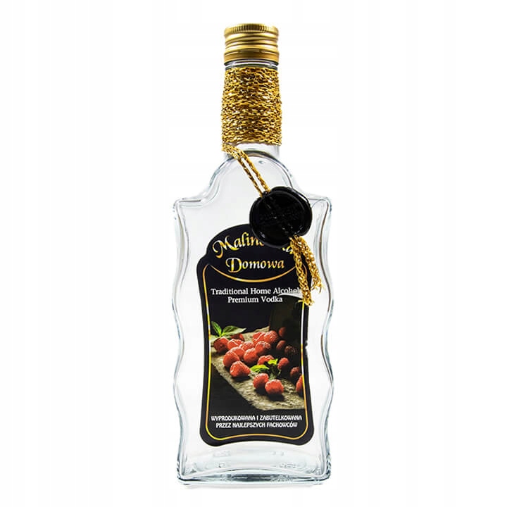 

Butelka zdobiona fala 500ml Malinówka Domowa